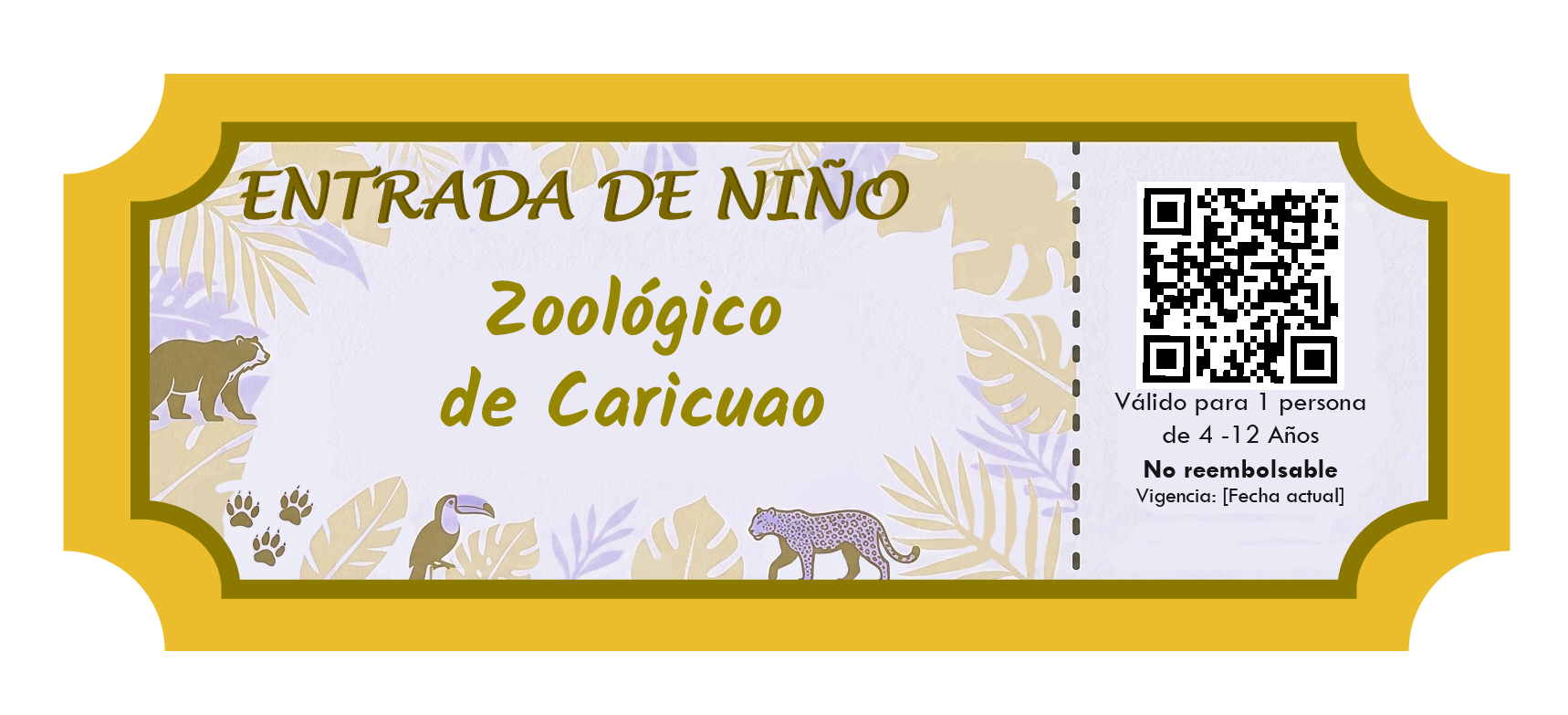Entrada ticket Niño